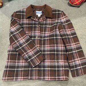 Pendleton Wool Jacket in Brown and Pink